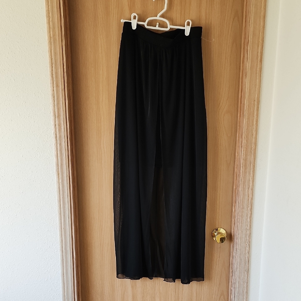 Connected Apparel Black Maxi Skirt